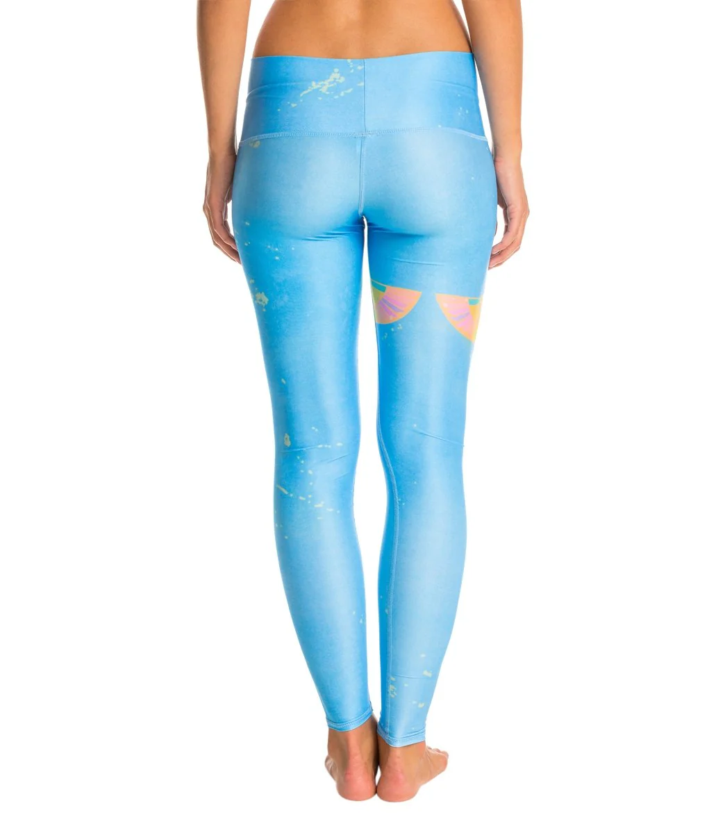 Teeki Rainbow Priestess Blue Yoga Leggings - Image 3