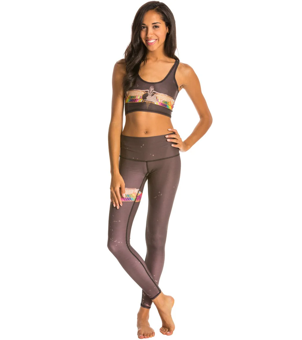 Teeki Rainbow Priestess Coffee Yoga Leggings - Image 4