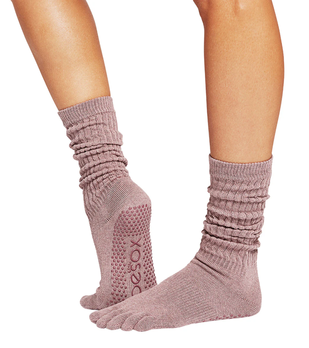 Toesox Slouch Full-Toe Grip Socks
