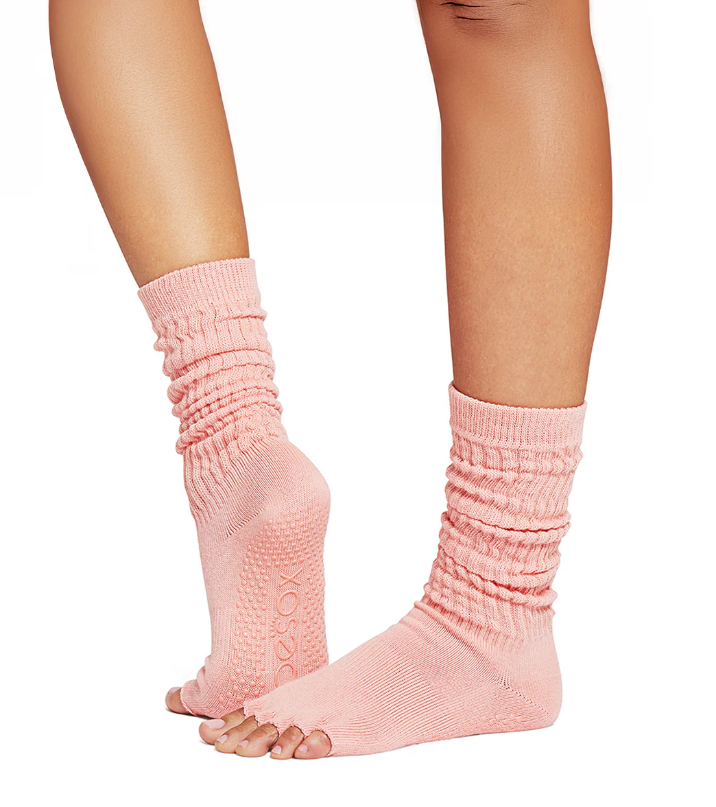 Toesox Slouch Half-Toe Grip Socks