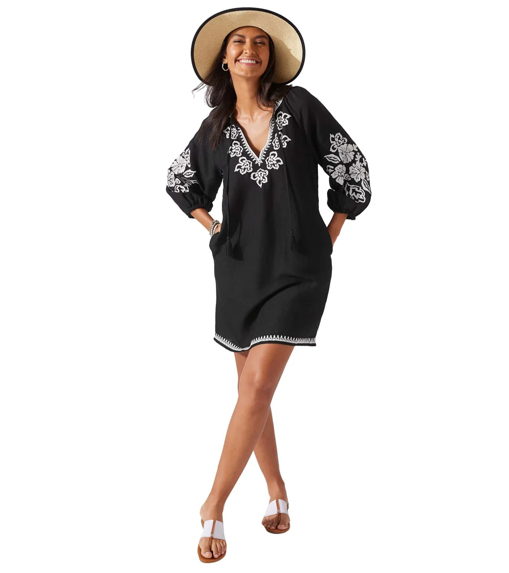 Tommy Bahama St Lucia Embroidered Tunic Cover Up Dress - Image 9
