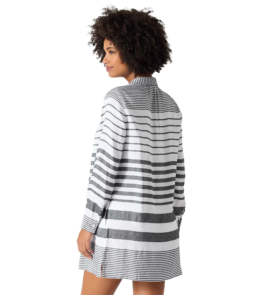 Tommy Bahama St Lucia Stripe Boyfriend Cover Up Shirt - Image 2