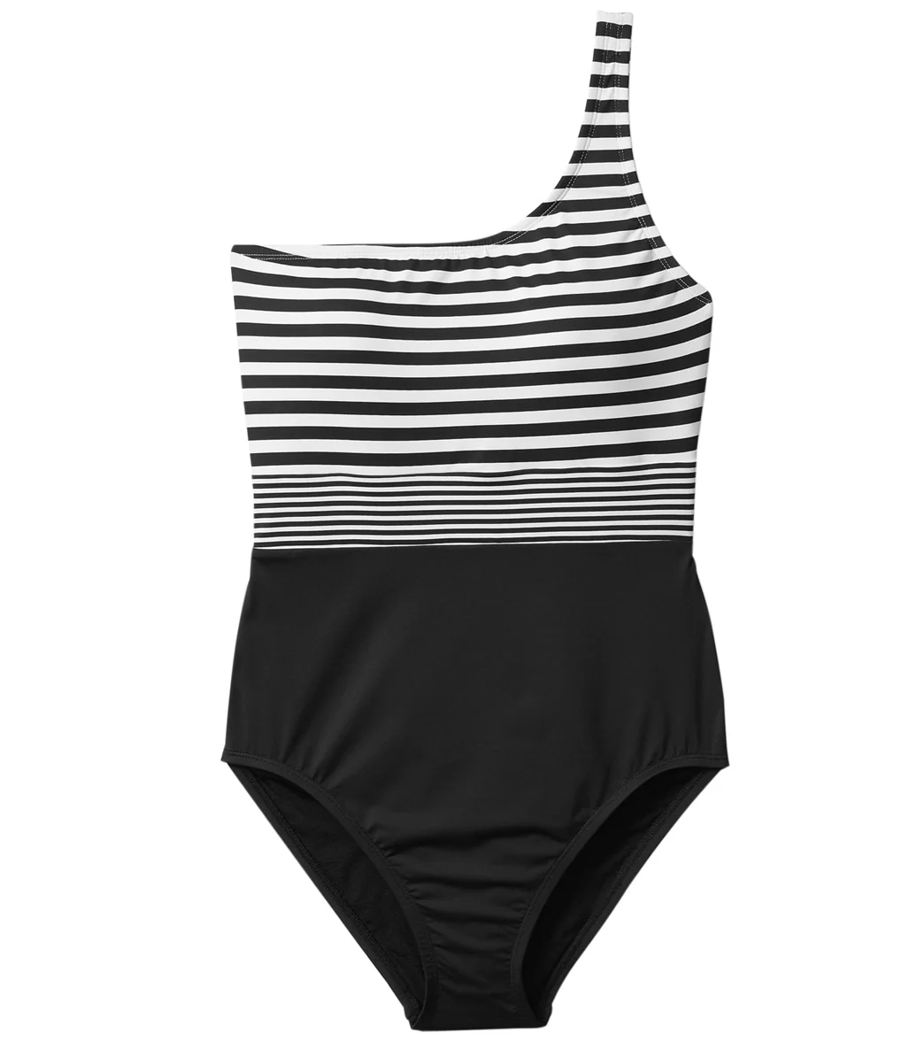 Tommy Bahama Women's Breaker Bay Stripe One Shoulder One Piece Swimsuit - Image 3