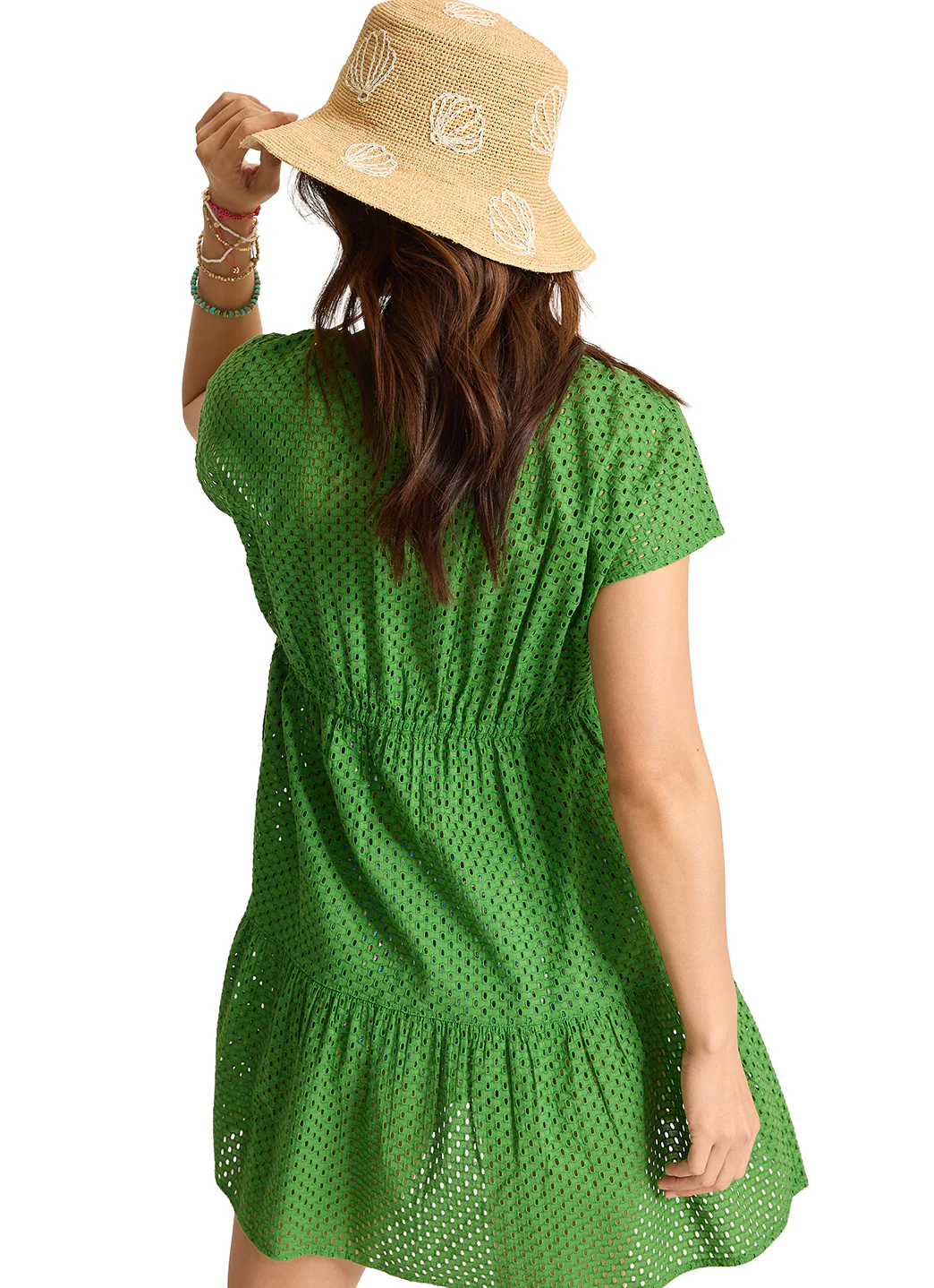 Tommy Bahama Women's Eyelet Cove V Neck Short Dress - Image 4
