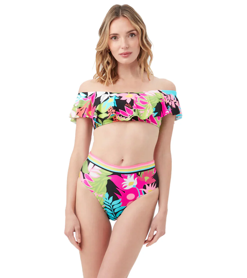 Trina Turk Women's Tiki Reversible High Waist Bikini Bottom - Image 6