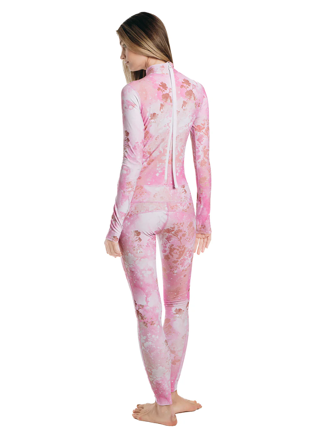 TUTUBLUE Women's Pink Sky Classic UPF 50+ Long Slevee Unitard - Image 5