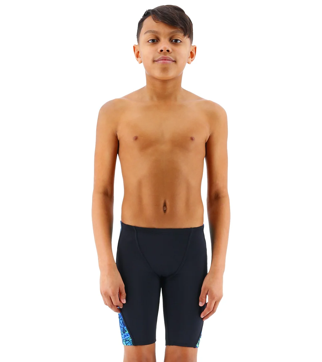 TYR Boys' Nebulous Blade Splice Jammer Swimsuit - Image 4