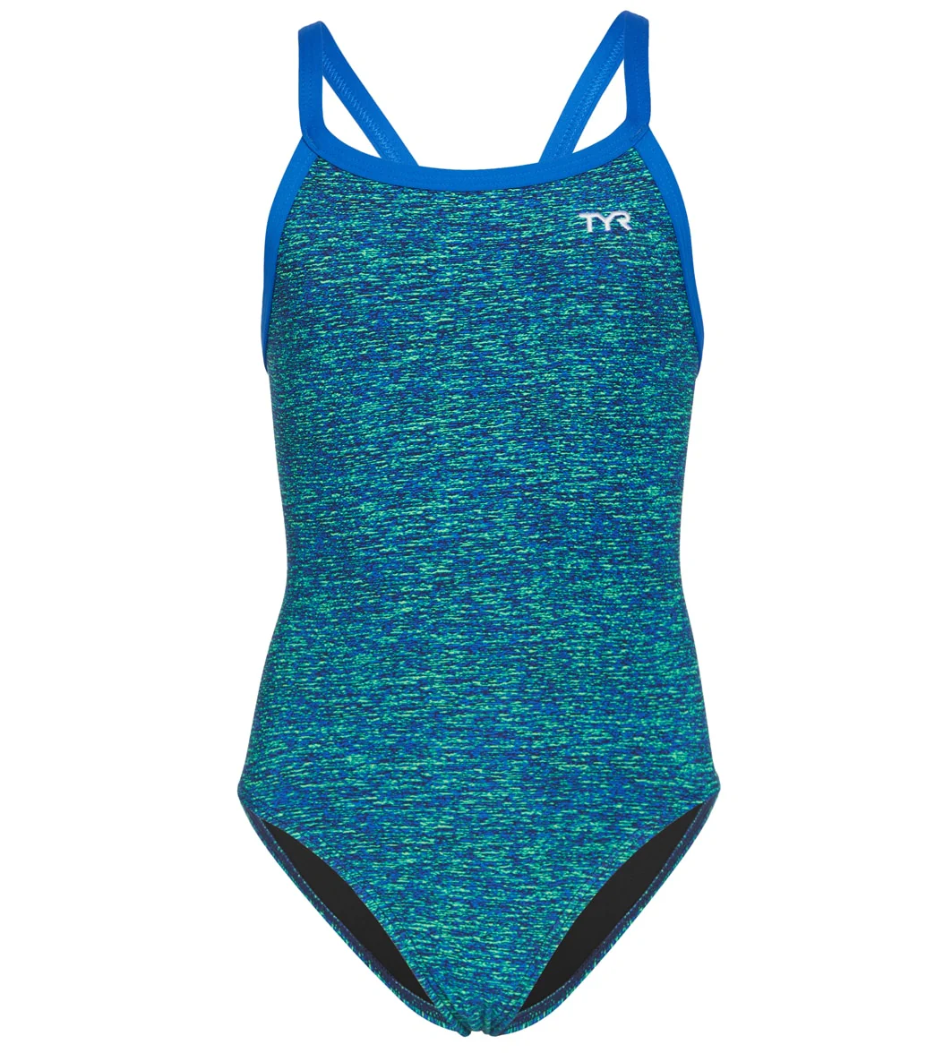 TYR Girls' Lapped Diamondfit One Piece Swimsuit