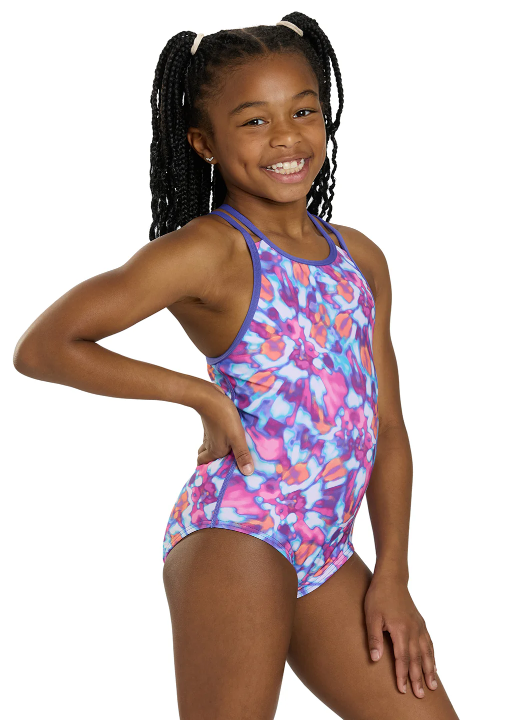 TYR Girls' Print Oliviafit Durafast Elite One Piece Swimsuit (Little Kid, Big Kid) - Image 4