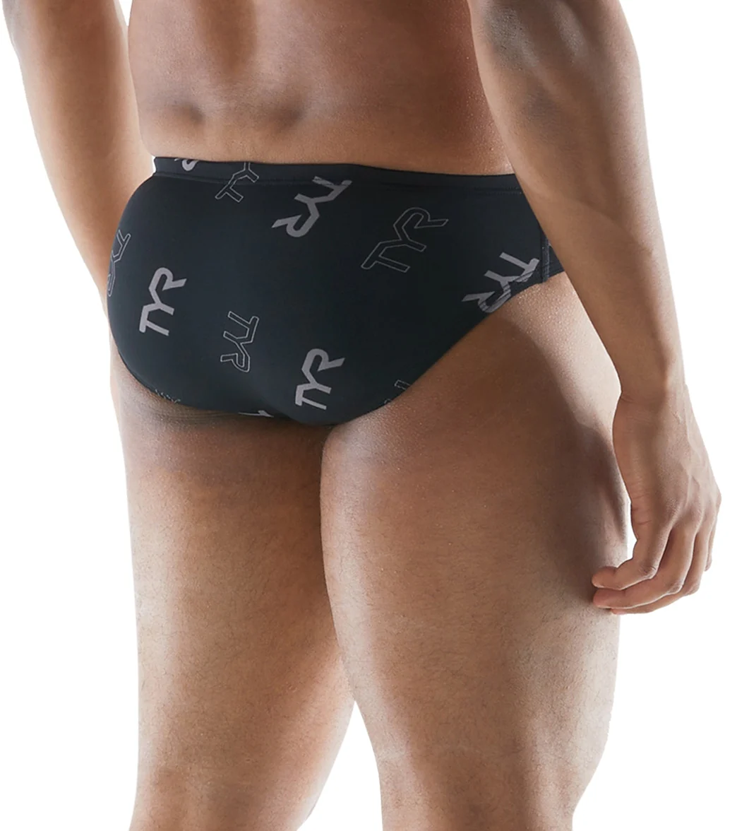 TYR Men's Cascading TYR Print Racer Brief Swimsuit - Image 2