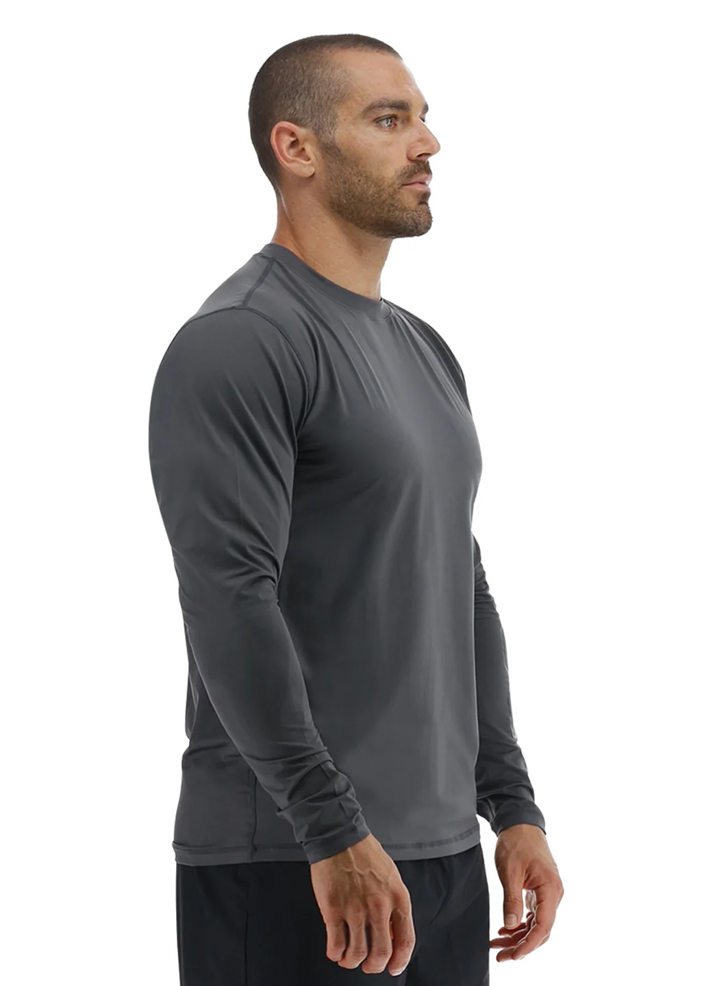 TYR Men's Solid SunDefense Long Sleeve UPF 50+ Swim Shirt - Image 22