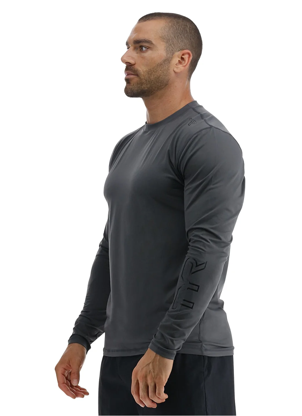 TYR Men's Solid SunDefense Long Sleeve UPF 50+ Swim Shirt - Image 25