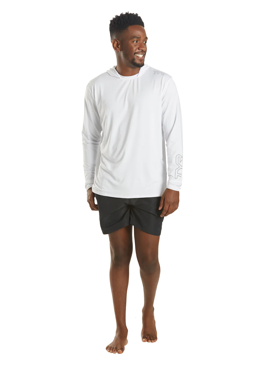 TYR Men's SunDefense Long Sleeve Hooded Swim Shirt - Image 48
