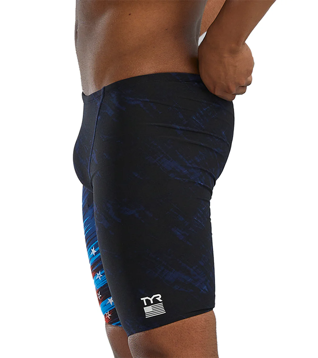 TYR Men's Valiance Large Logo Jammer Swimsuit - Image 4