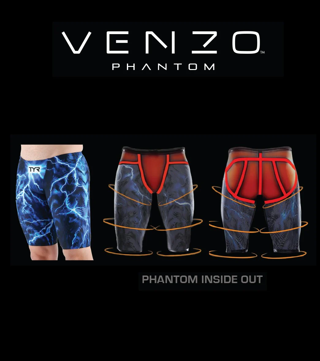 TYR Men's Venzo Phantom Oblivion Jammer Tech Suit Swimsuit - Image 11