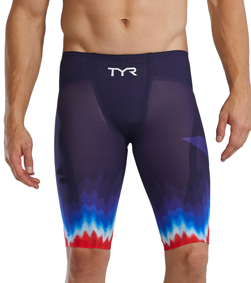 TYR Men's Venzo USA High Waist Jammer Tech Suit Swimsuit - Image 14