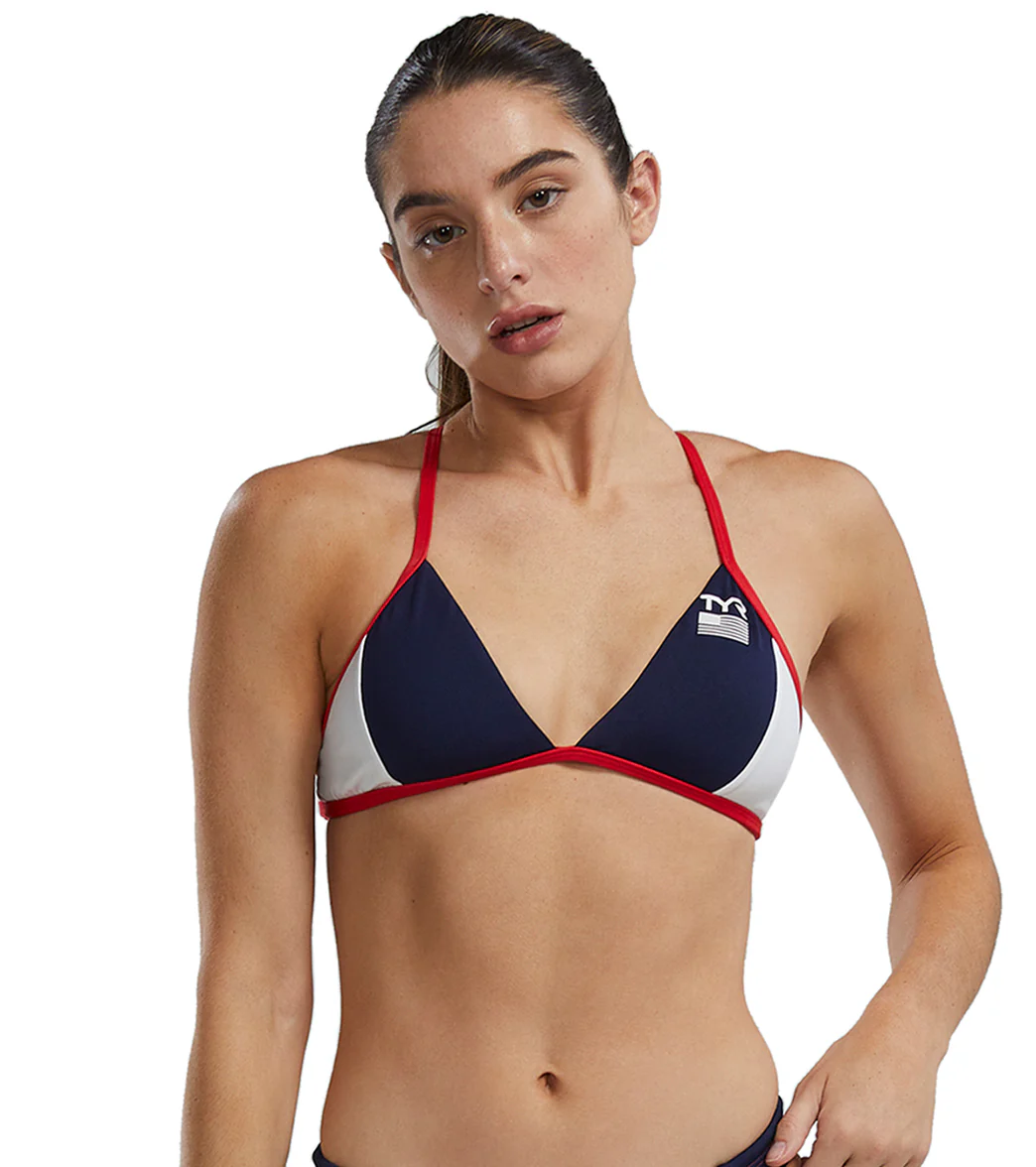 TYR USA Women's Triangle Tieback Bikini Top - Image 12