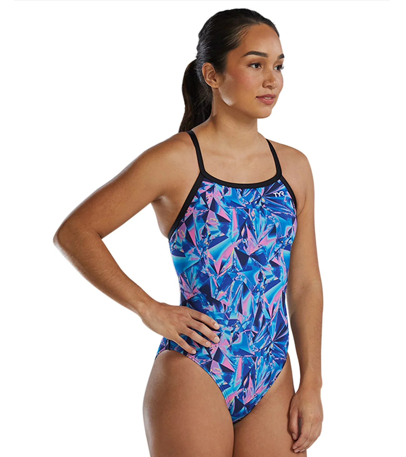TYR Women's Crystalized Durafast Elite Diamondfit One Piece Swimsuit - Image 4