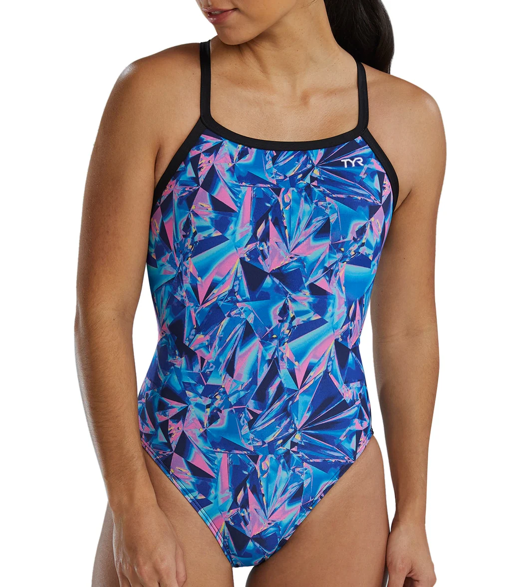 TYR Women's Crystalized Durafast Elite Diamondfit One Piece Swimsuit - Image 8
