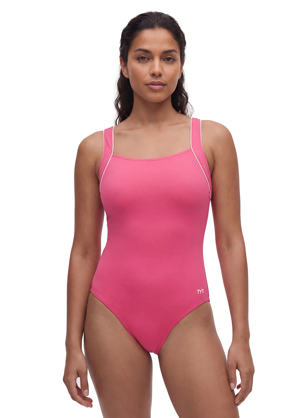TYR Women's Solid Durafast Elite Square Neck Controlfit One Piece Swimsuit - Image 10