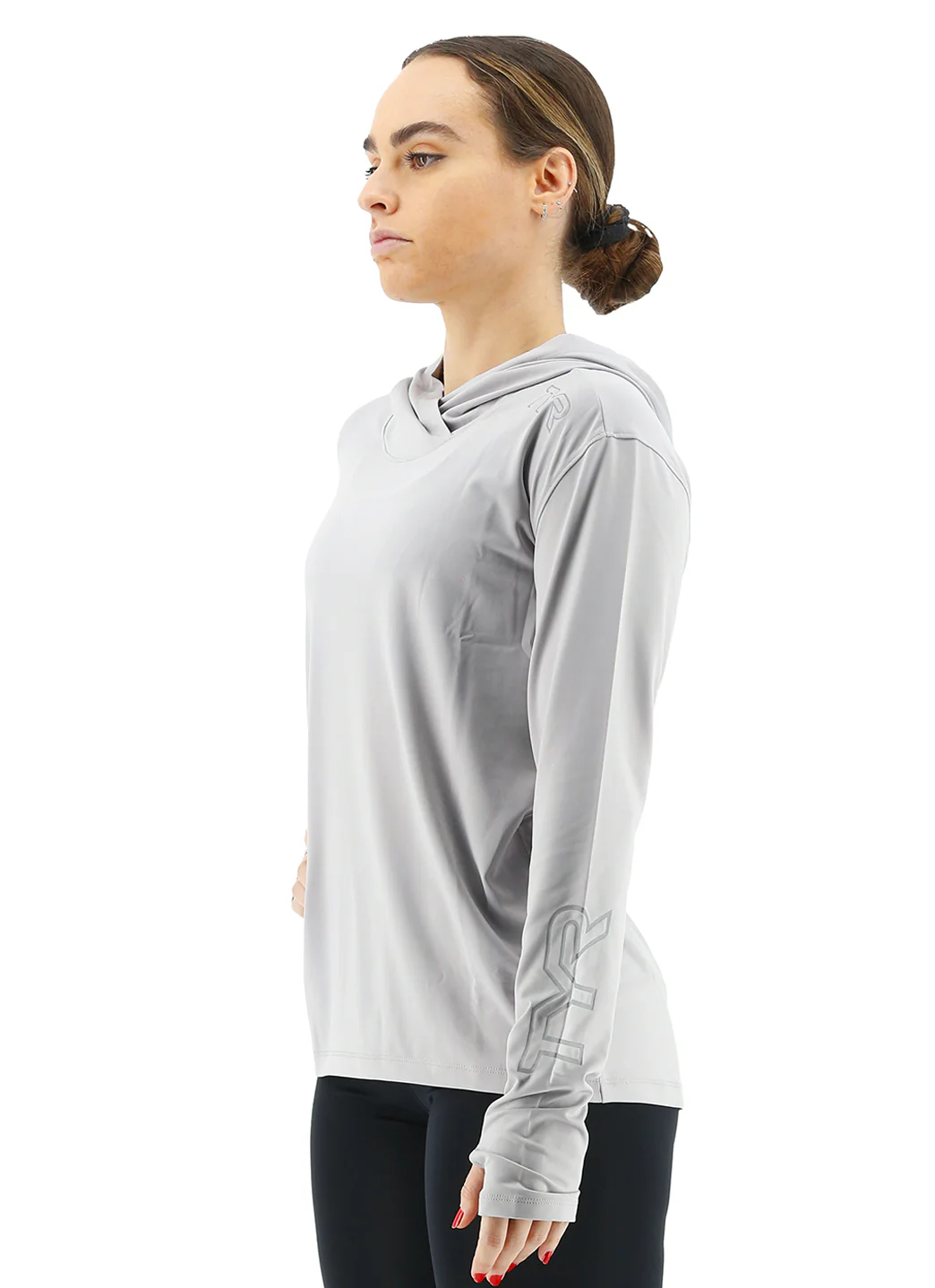 TYR Women's SunDefense Long Sleeve Hooded UPF 50+ Swim Shirt