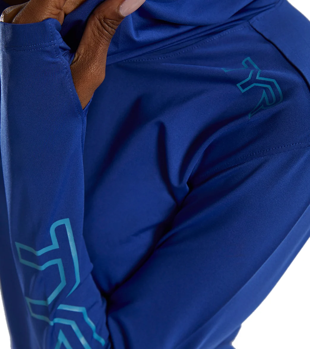 TYR Women's SunDefense Long Sleeve Hooded UPF 50+ Swim Shirt - Image 40