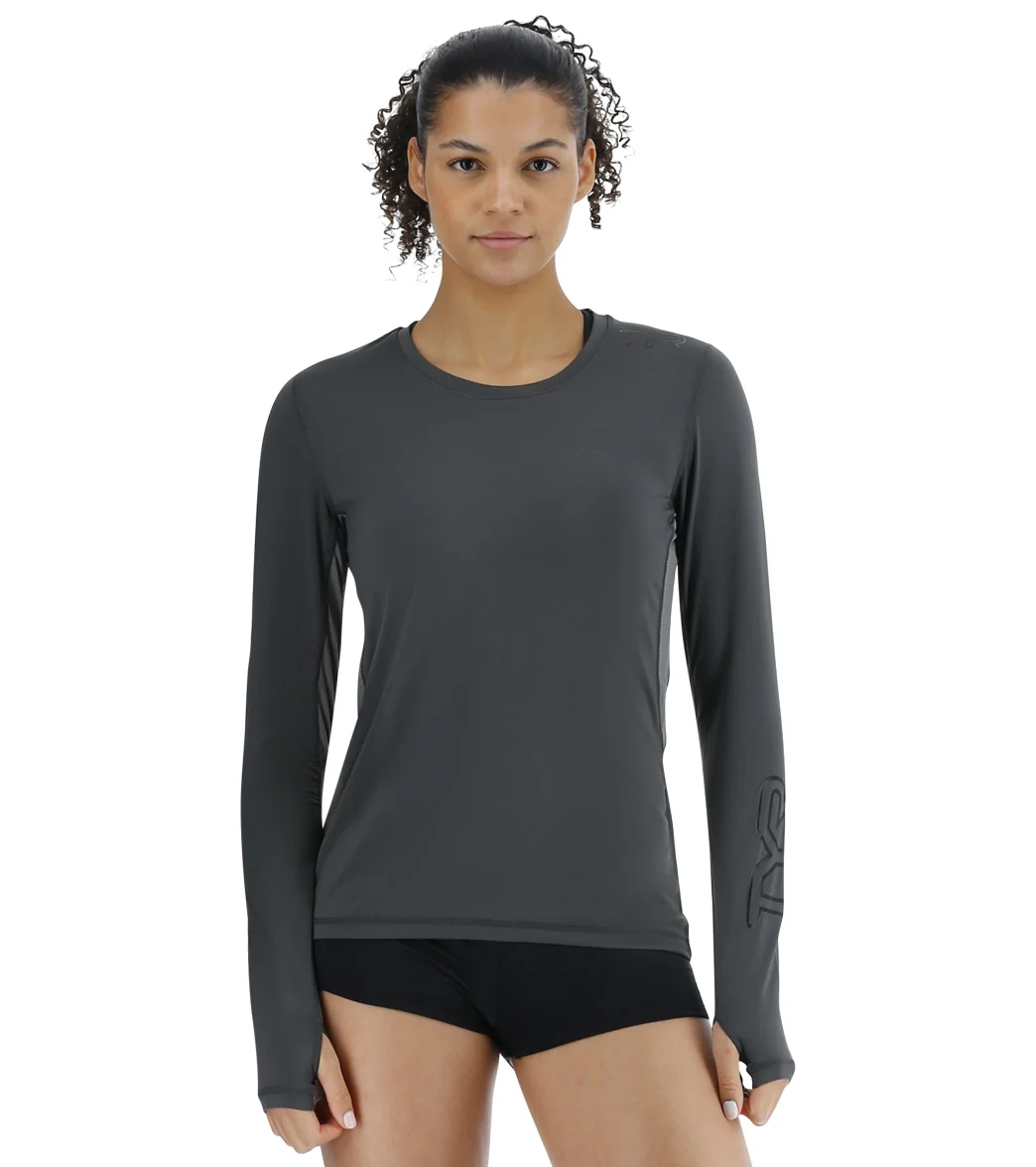 TYR Women's SunDefense Vented Long Sleeve UPF 50+ Swim Shirt - Image 11