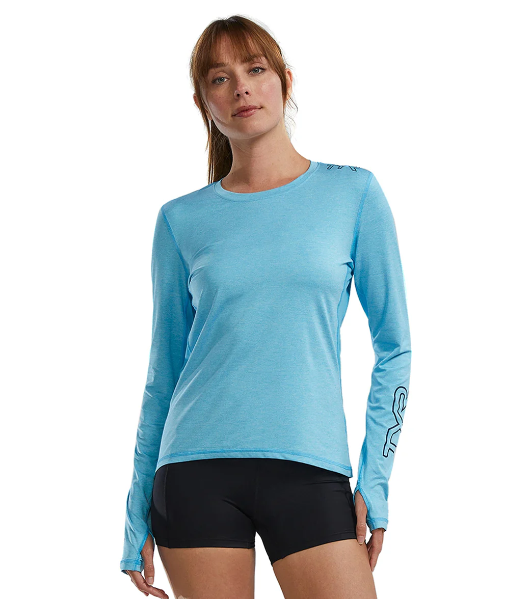 TYR Women's SunDefense Vented Long Sleeve UPF 50+ Swim Shirt - Image 19