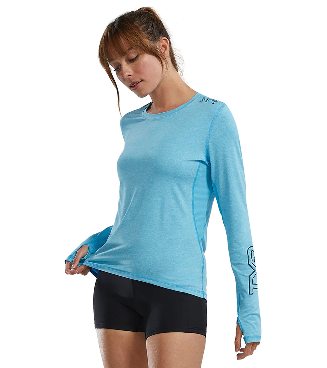 TYR Women's SunDefense Vented Long Sleeve UPF 50+ Swim Shirt - Image 20