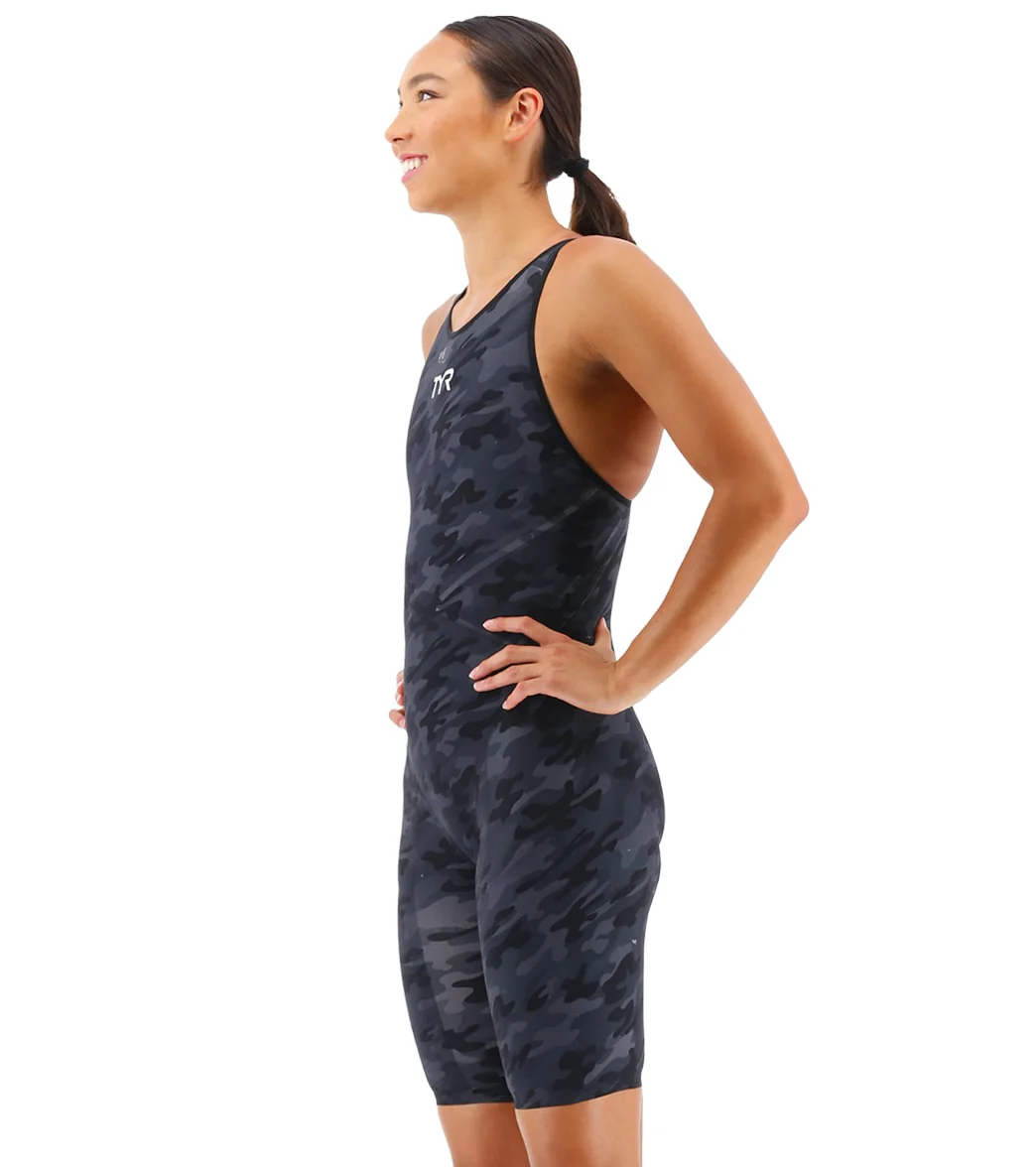 TYR Women's Venzo Camo Open Back Tech Suit Swimsuit - Image 5