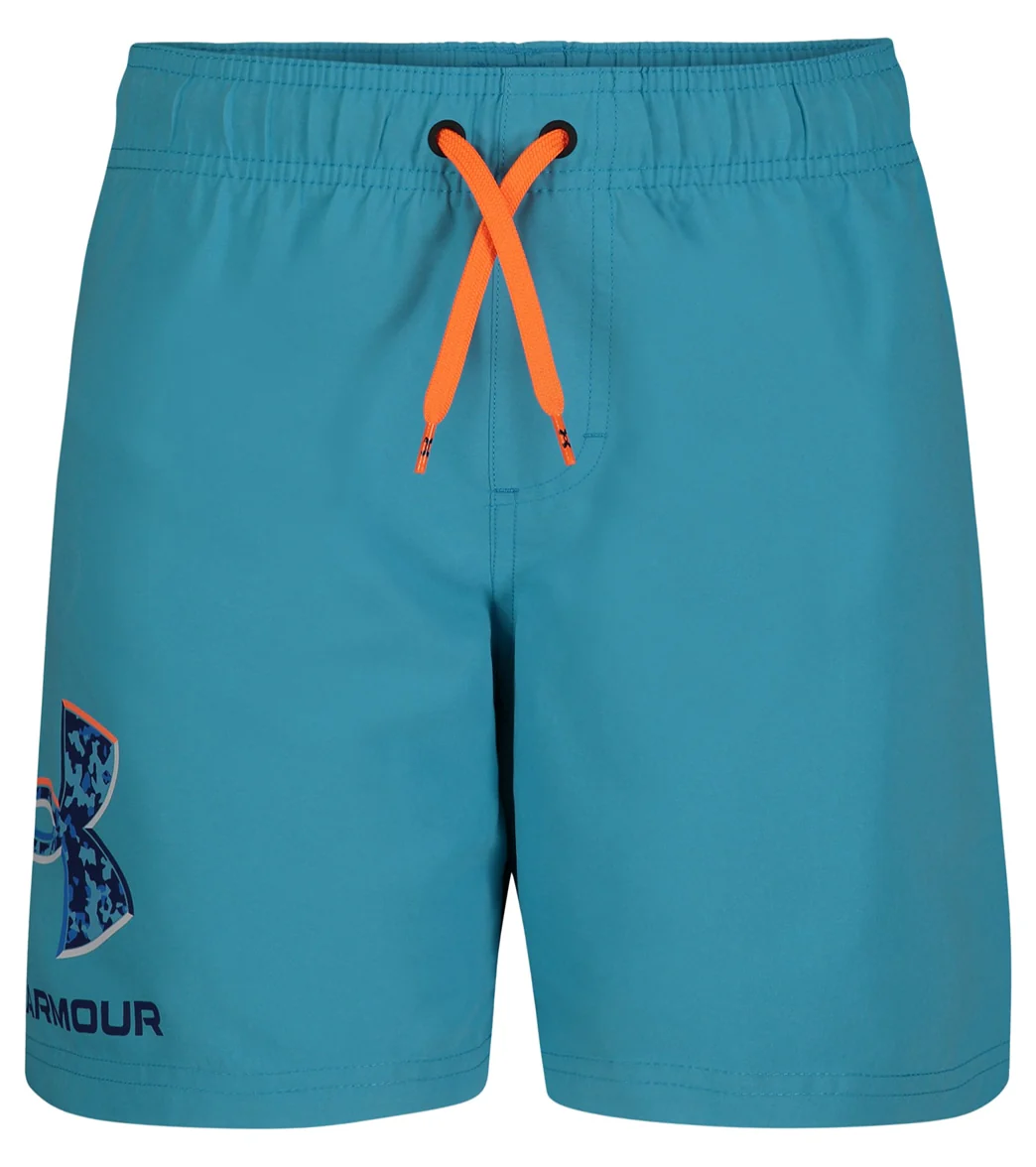 Under Armour Boys' UA Crystal Speckle Logo Volley Shorts (Big Kid) - Image 6