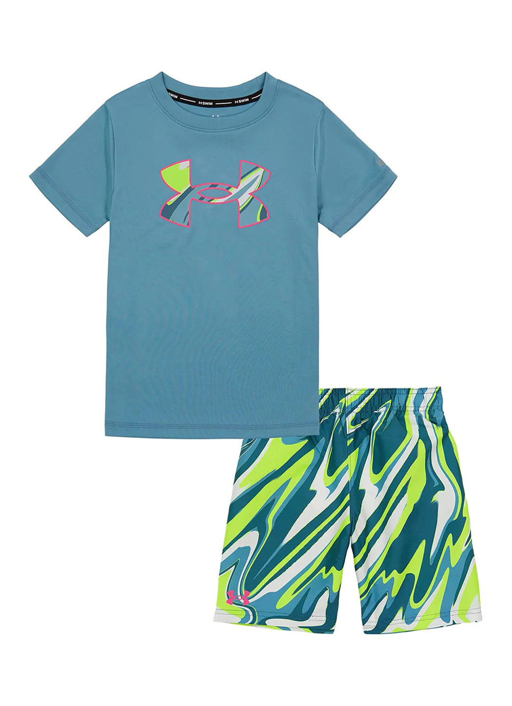 Under Armour Boys' UA Youth Melt Short Sleeve Swim Set (Baby) - Image 4