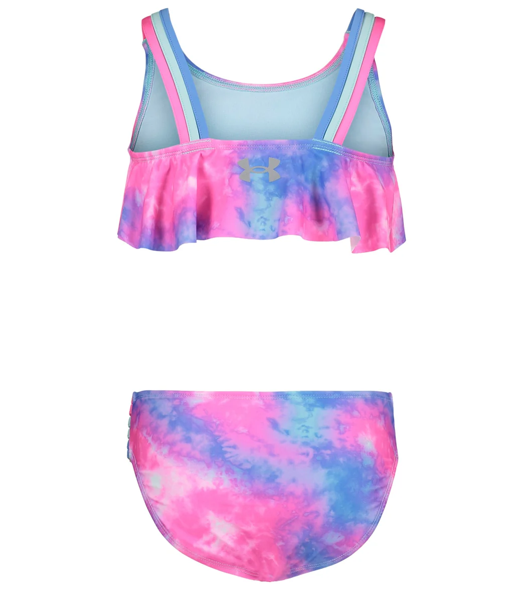 Under Armour Girls' Tie Dye Flutter Bikini (Little Kid, Big Kid) - Image 2