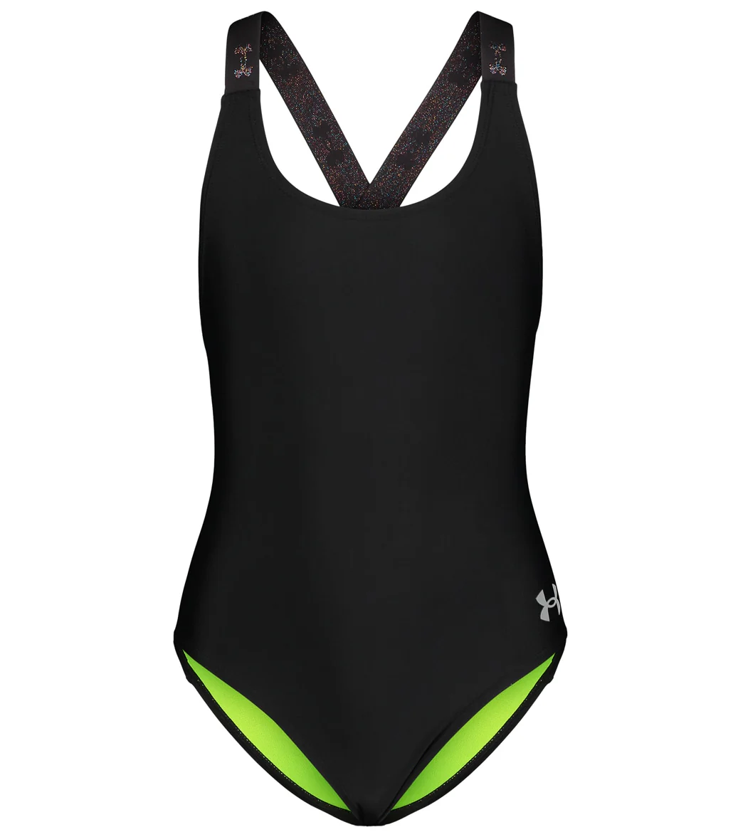 Under Armour Girls' UA Racer One Piece Swimsuit (Big Kid)