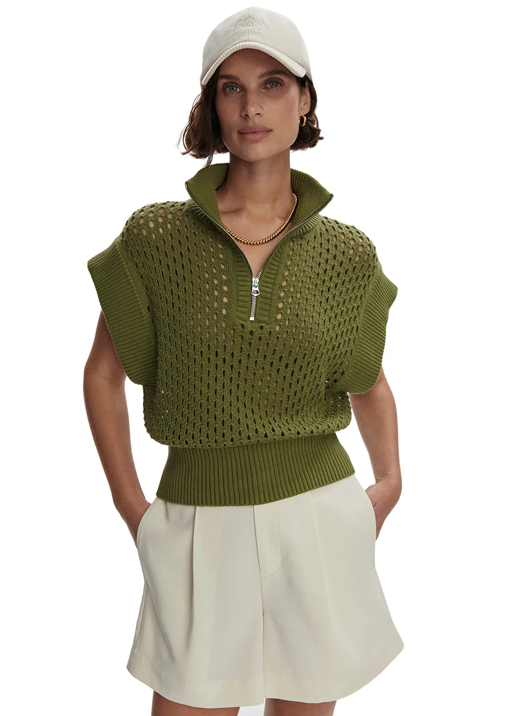 Varley Gaines Half Zip Knit Top - Image 2