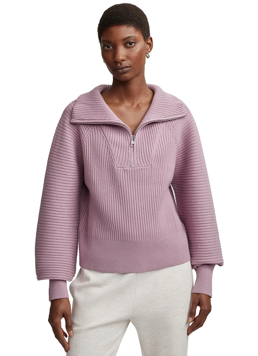 Varley Reid Half Zip Knit Sweater - Image 2