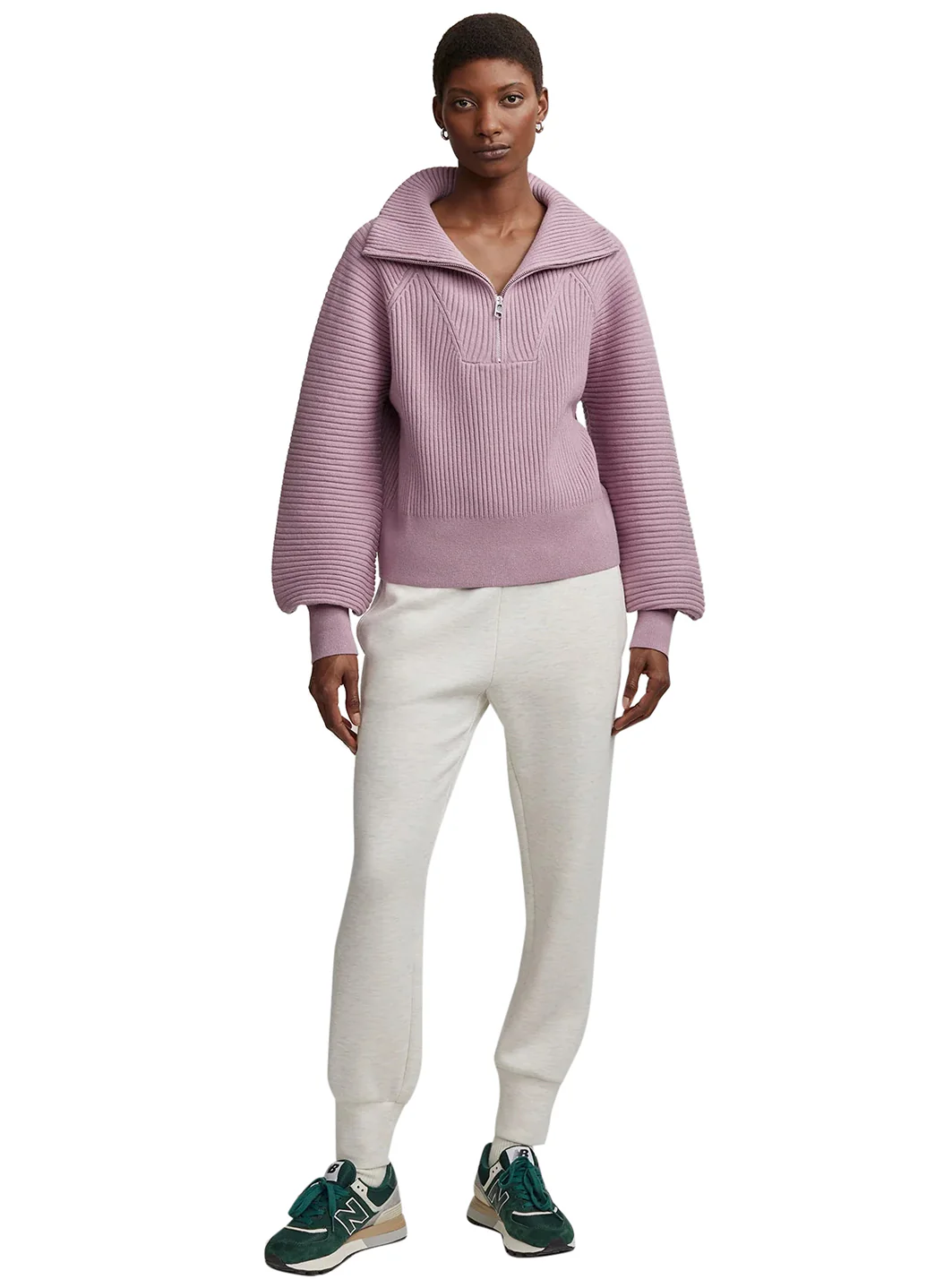 Varley Reid Half Zip Knit Sweater - Image 5