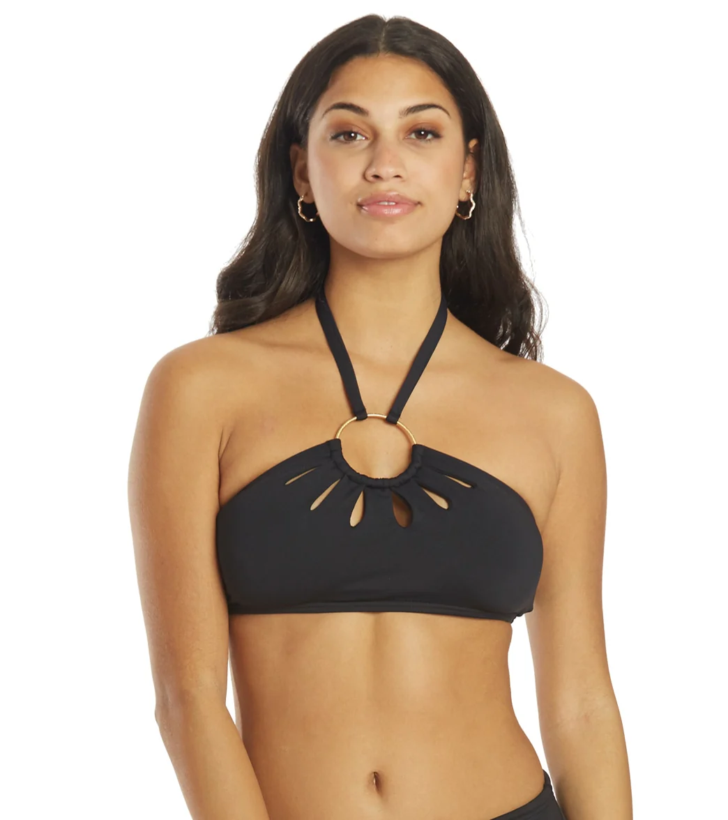 Vince Camuto Women's Serengeti Shades Logo Ring Cut Out Halter Bikini Top - Image 22