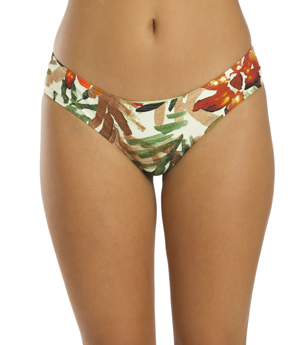 Vince Camuto Women's Seychelle Floral Shirred Smooth Fit Bikini Bottom - Image 7