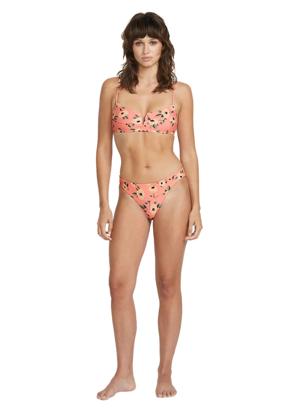 Volcom Women's Pirnt Call Me Big Poppy V-Uwire Bikini Top - Image 6