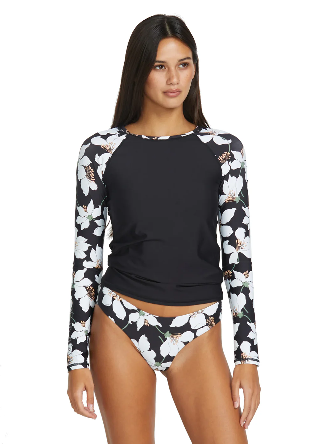 Volcom Women's Print Midnight Lily Long Sleeve Rash Guard - Image 2