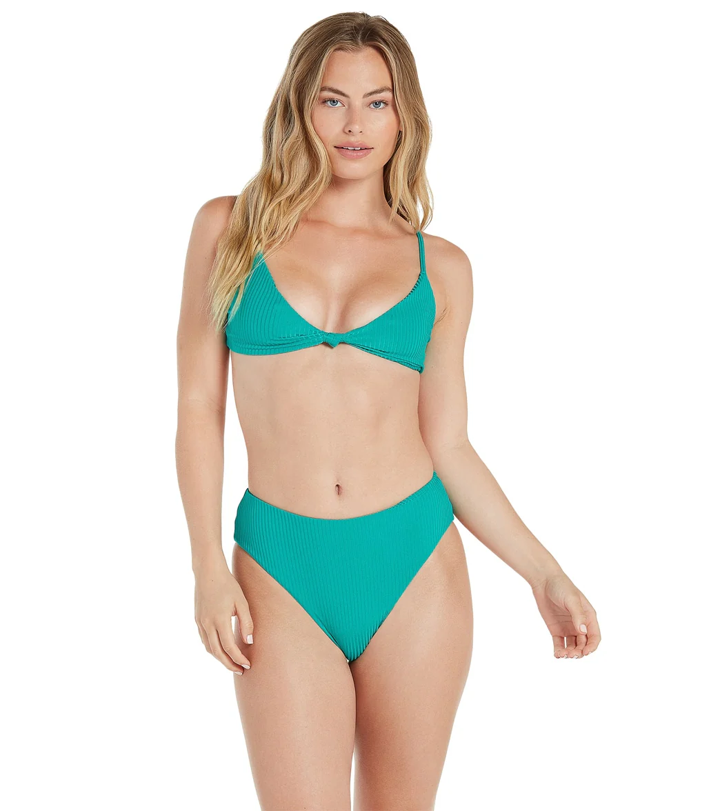 Volcom Women's Simply Rib Retro Bikini Bottom - Image 4