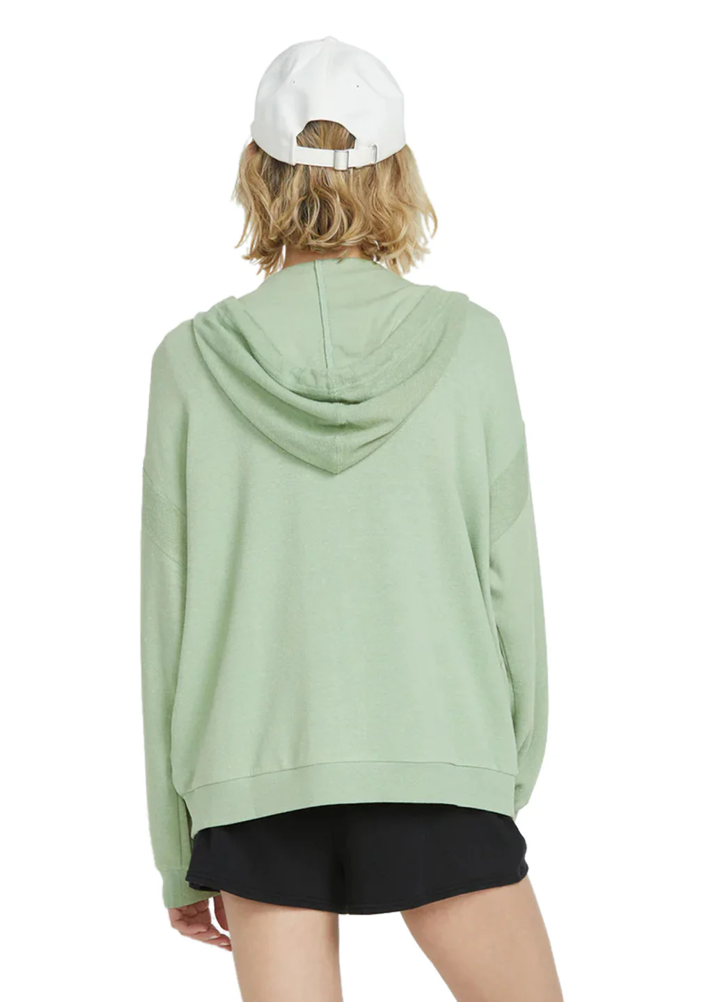 Volcom Women's Solid Lil Frenchie Zip Up Fleece Hoodie - Image 5