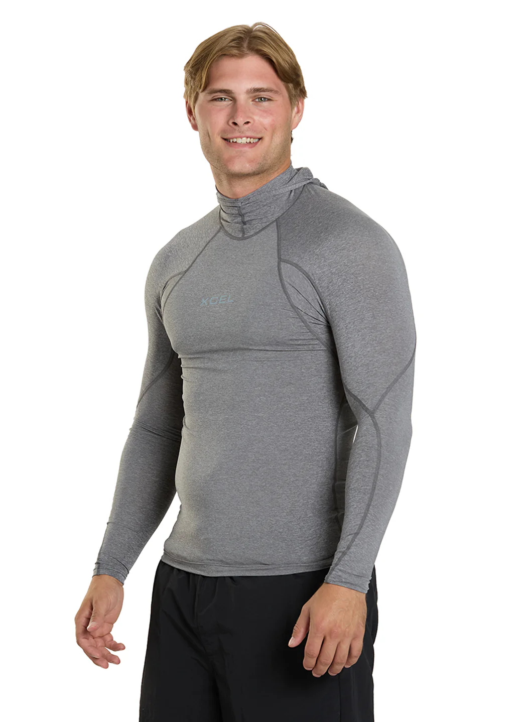 Xcel Men's Heathered Premium Stretch Performance Fit Hoodie UV - Image 6
