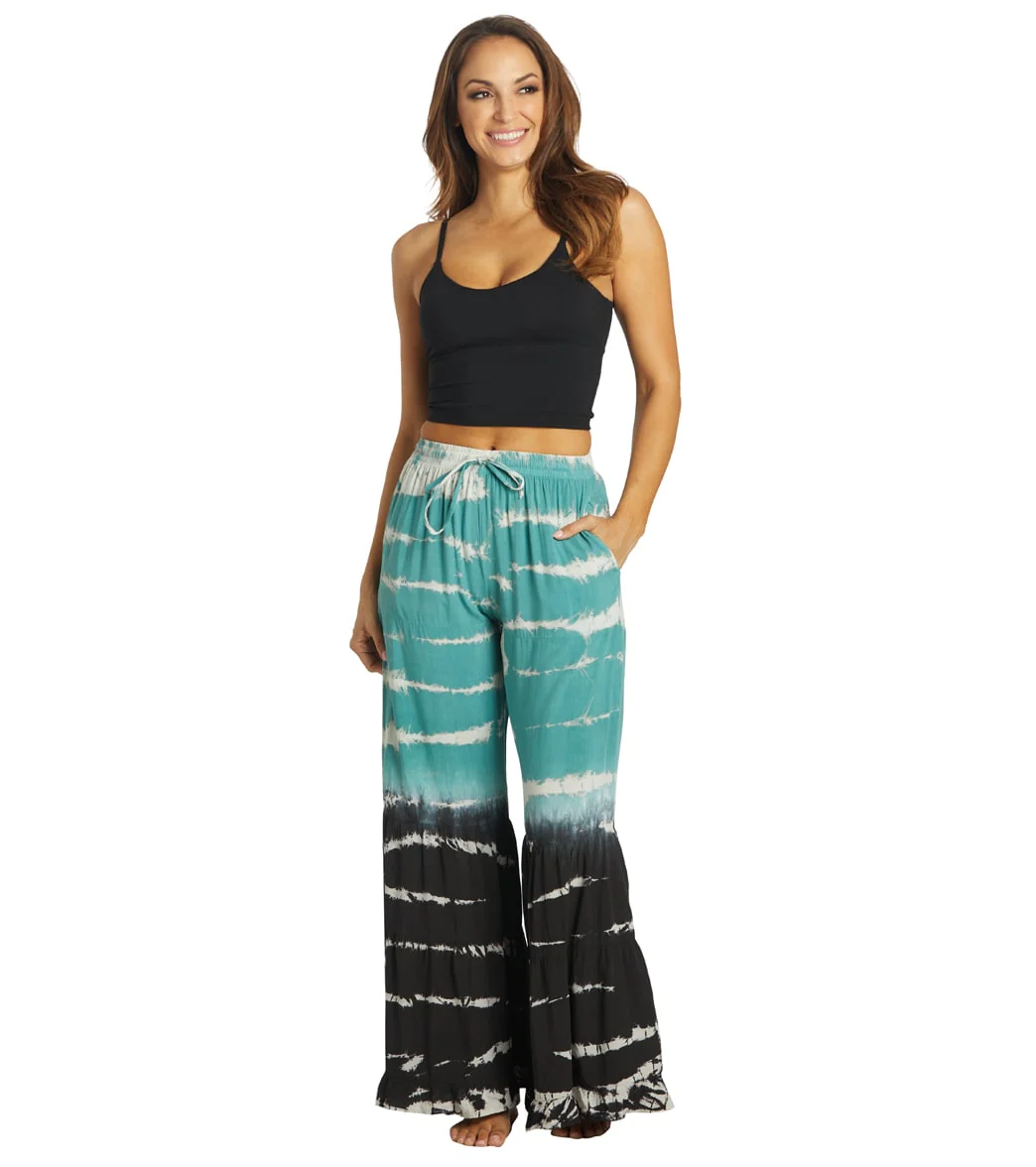 Yak & Yeti Boho Tiered Palazzo Tie Dye Pants - Image 11