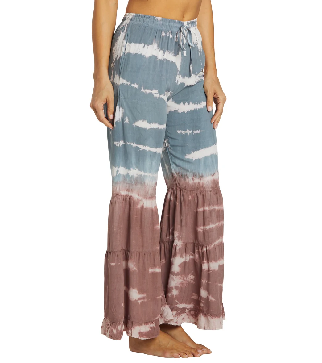 Yak & Yeti Boho Tiered Palazzo Tie Dye Pants - Image 2