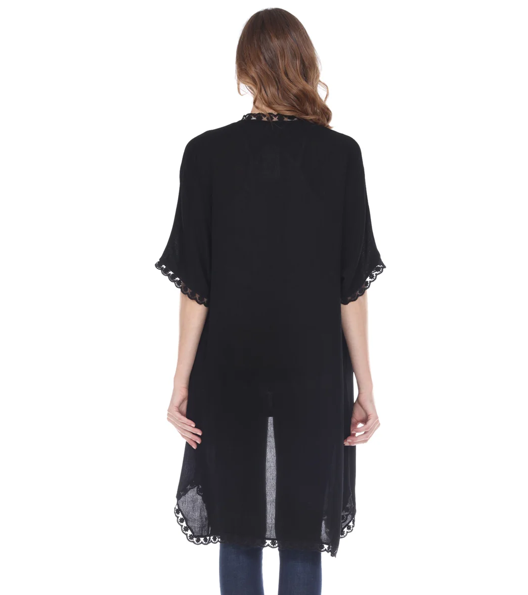 Yak & Yeti Cardigan Loose Fit Lace Trim - Image 8