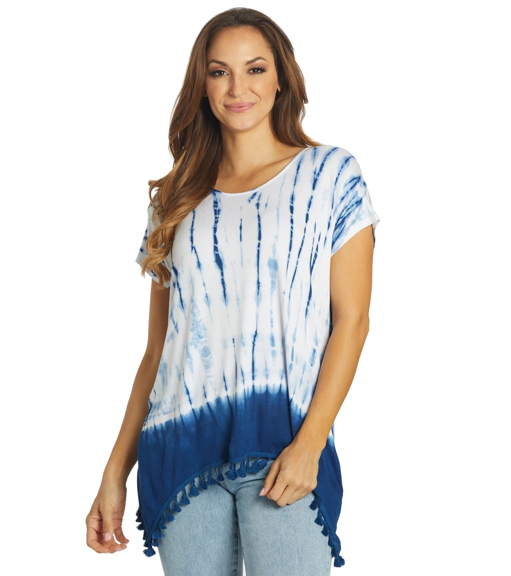 Yak & Yeti Gypsy Tie Dye Tassel Hem Tee - Image 14