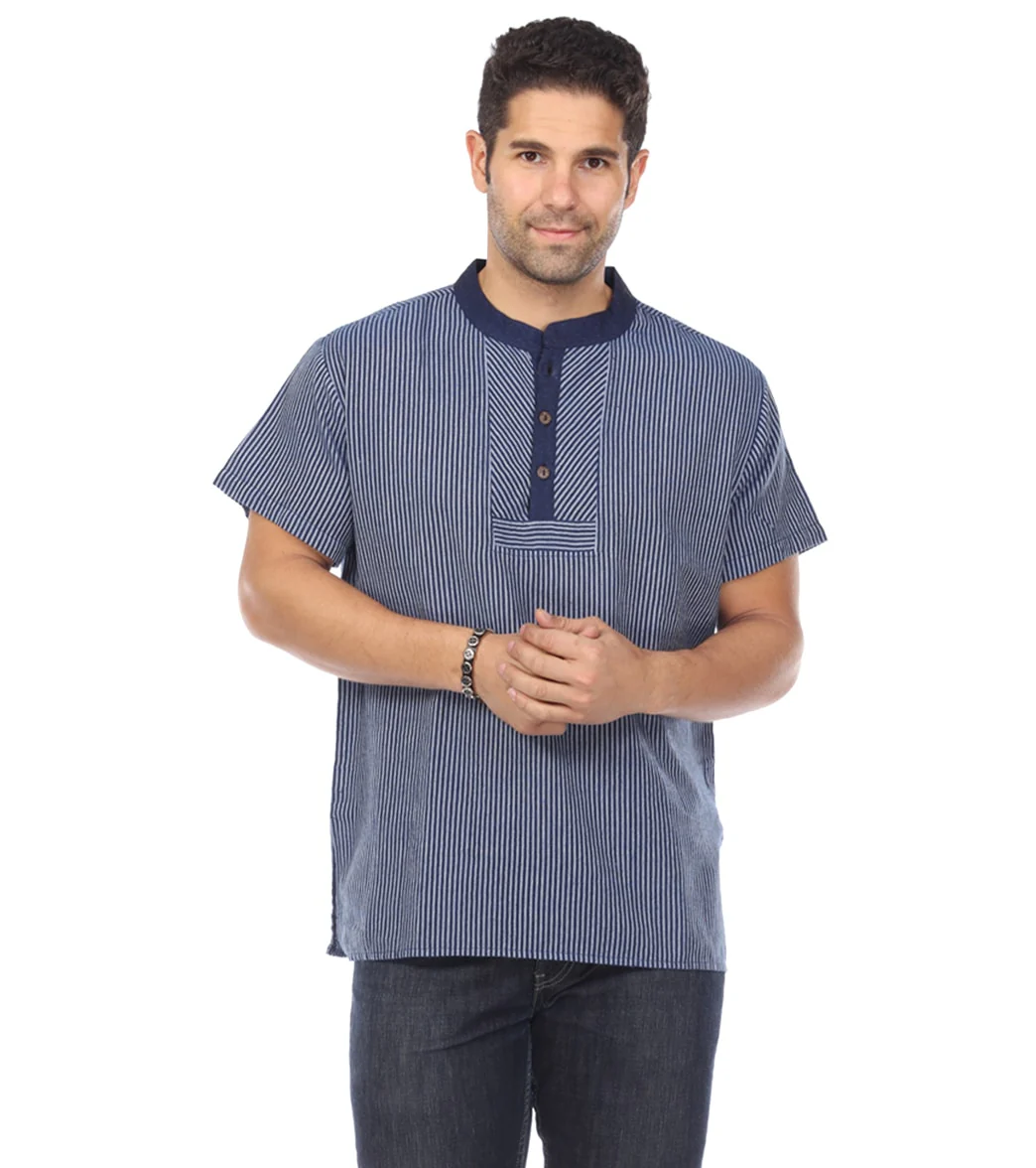 Yak & Yeti Men's Striped Button Up Shirt - Image 11
