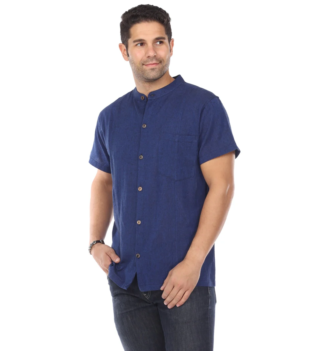 Yak & Yeti Men's Button Up Kurta Shirt Solid Color - Image 11